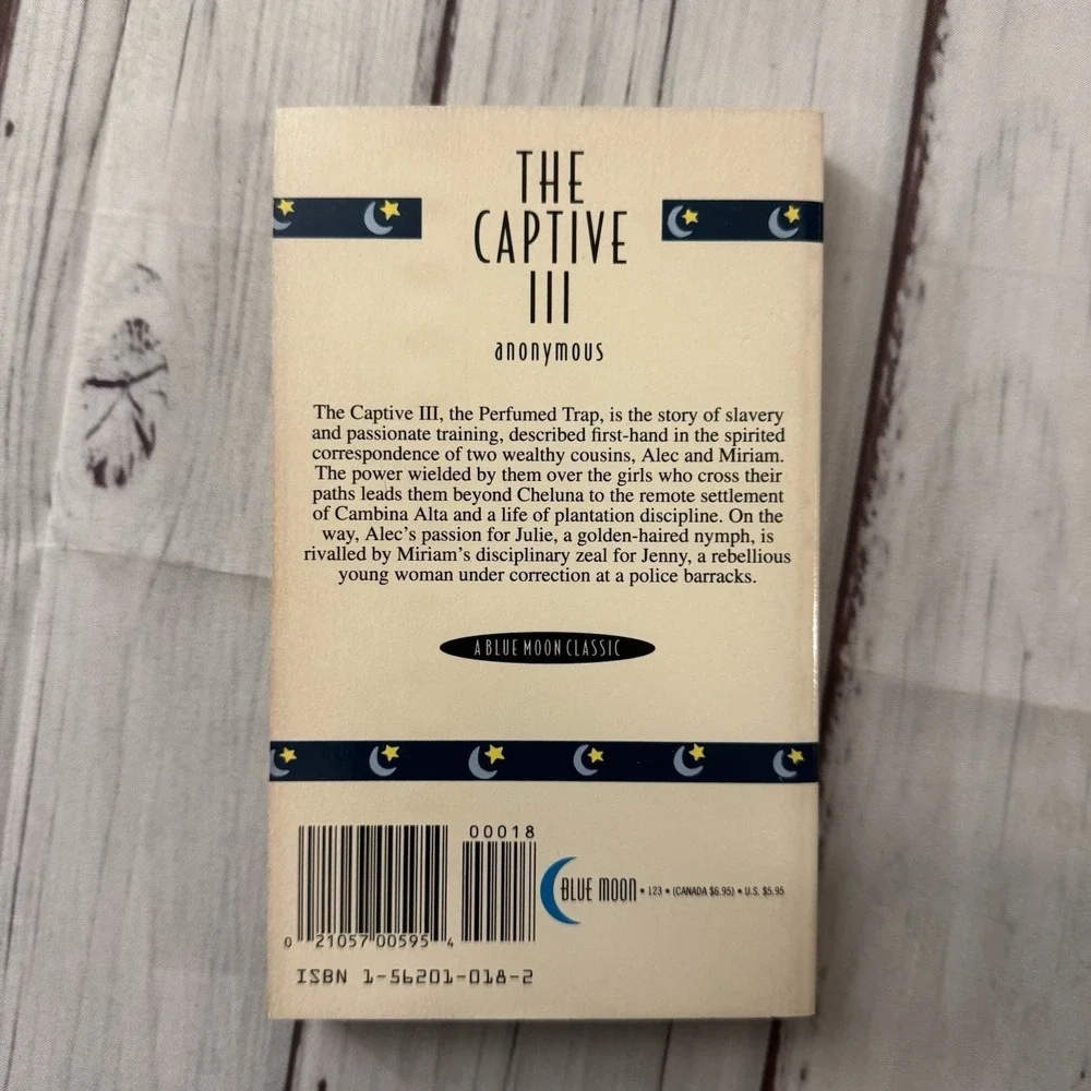 The‎ Captive III Anonymous Erotic Sleaze Paperback Blue Moon 1993 1st Print Smut